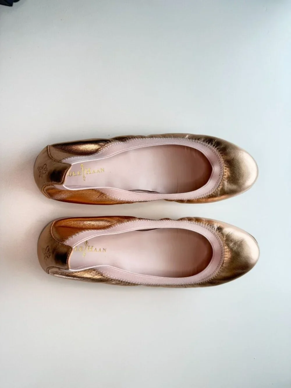 Cole Haan Ballet Rose Gold Metallic Ballet Flats's Women 7.5B - Picture 3 of 8